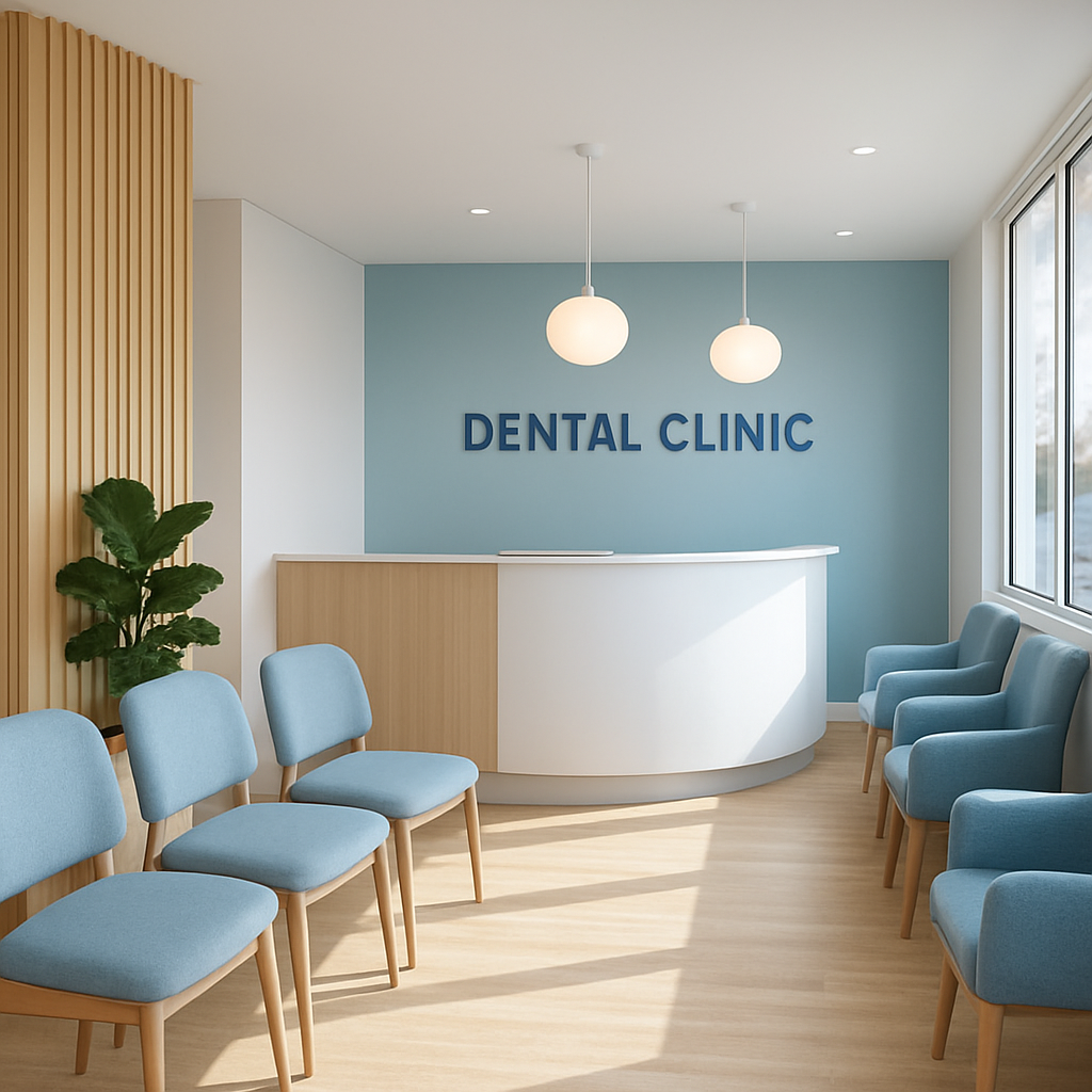 Bright, welcoming reception area at Port Pacific Dental Port Macquarie